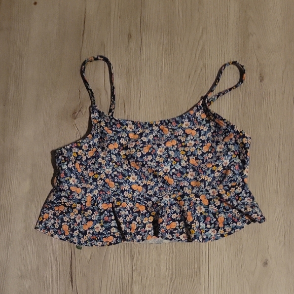 OshKosh B'gosh Other - OshKosh B'gosh Floral Bikini Top in Navy and Peach